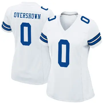 ＃0 Women's DeMarvion Overshown White Game Dallas Cowboys Jersey