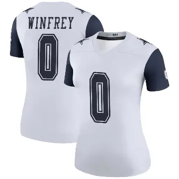 ＃0 Women's Perrion Winfrey White Legend Dallas Cowboys Color Rush Jersey