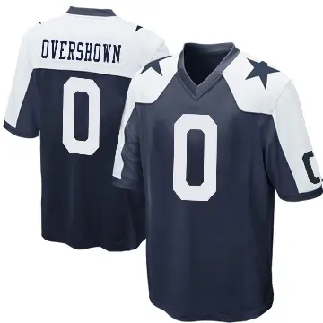 ＃0 Youth DeMarvion Overshown Navy Blue Game Dallas Cowboys Throwback Jersey
