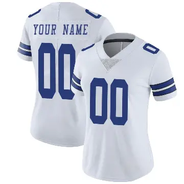 ＃00 Women's Custom White Limited Dallas Cowboys Vapor Untouchable Jersey