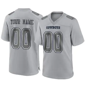 ＃00 Youth Custom Gray Game Dallas Cowboys Atmosphere Fashion Jersey