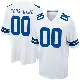 ＃00 Youth Custom White Game Dallas Cowboys Jersey