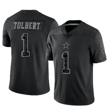 ＃1 Men's Jalen Tolbert Black Limited Dallas Cowboys Reflective Jersey