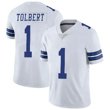 ＃1 Men's Jalen Tolbert White Limited Dallas Cowboys Vapor Untouchable Jersey