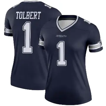 ＃1 Women's Jalen Tolbert Navy Legend Dallas Cowboys Jersey
