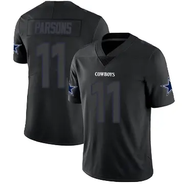 ＃11 Men's Micah Parsons Black Impact Limited Dallas Cowboys Jersey