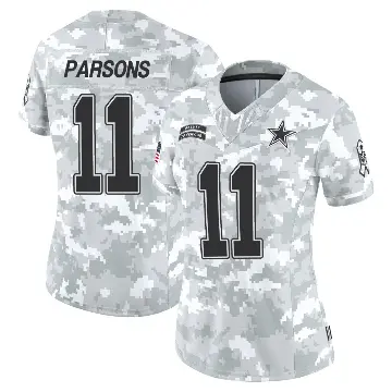 ＃11 Women's Micah Parsons Arctic Camo Limited Dallas Cowboys 2024 Salute to Service Jersey