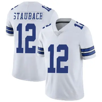 ＃12 Youth Roger Staubach White Limited Dallas Cowboys Vapor Untouchable Jersey