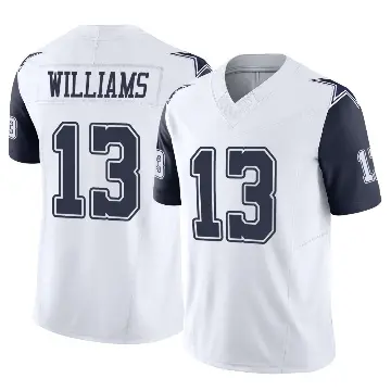 ＃13 Youth Seth Williams White Limited Dallas Cowboys 2nd Alternate Vapor F.U.S.E. Jersey