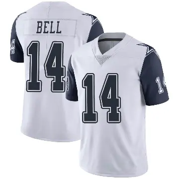 ＃14 Men's Markquese Bell White Limited Dallas Cowboys Color Rush Vapor Untouchable Jersey