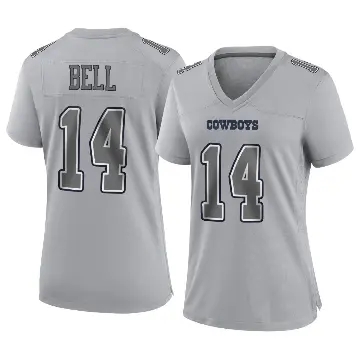 ＃14 Women's Markquese Bell Gray Game Dallas Cowboys Atmosphere Fashion Jersey