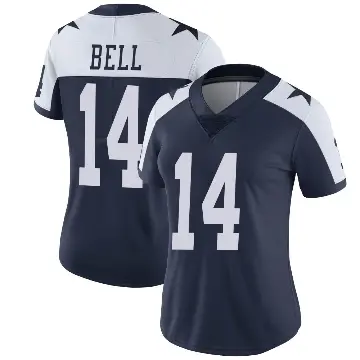 ＃14 Women's Markquese Bell Navy Limited Dallas Cowboys Alternate Vapor Untouchable Jersey