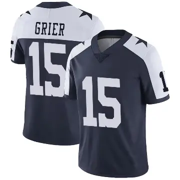 ＃15 Men's Will Grier Navy Limited Dallas Cowboys Alternate Vapor Untouchable Jersey