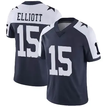 ＃15 Youth Ezekiel Elliott Navy Limited Dallas Cowboys Alternate Vapor Untouchable Jersey