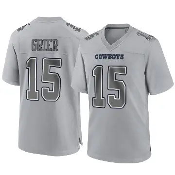 ＃15 Youth Will Grier Gray Game Dallas Cowboys Atmosphere Fashion Jersey