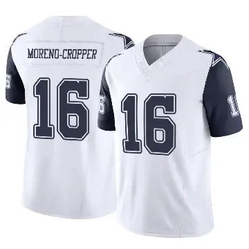 ＃16 Men's Jalen Moreno-Cropper White Limited Dallas Cowboys 2nd Alternate Vapor F.U.S.E. Jersey
