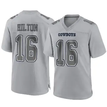 ＃16 Men's T.Y. Hilton Gray Game Dallas Cowboys Atmosphere Fashion Jersey