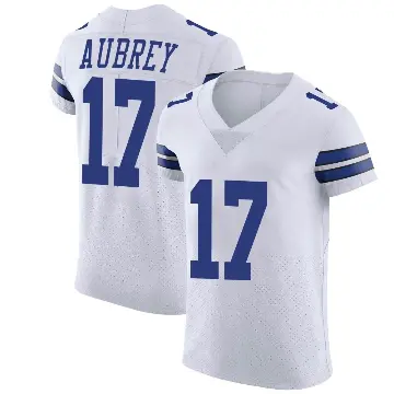 ＃17 Men's Brandon Aubrey White Elite Dallas Cowboys Vapor Untouchable Jersey