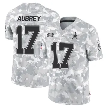 ＃17 Youth Brandon Aubrey Arctic Camo Limited Dallas Cowboys 2024 Salute to Service Jersey