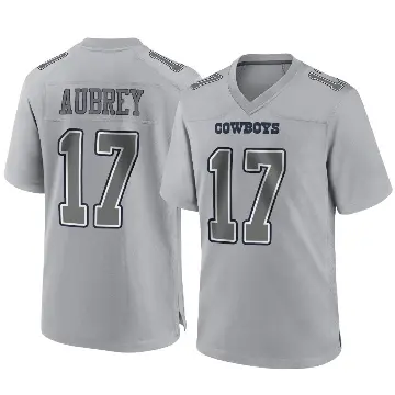 ＃17 Youth Brandon Aubrey Gray Game Dallas Cowboys Atmosphere Fashion Jersey