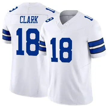 ＃18 Men's Damone Clark White Limited Dallas Cowboys Vapor F.U.S.E. Jersey