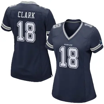 ＃18 Women's Damone Clark Navy Game Dallas Cowboys Team Color Jersey