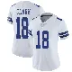 ＃18 Women's Damone Clark White Limited Dallas Cowboys Vapor Untouchable Jersey