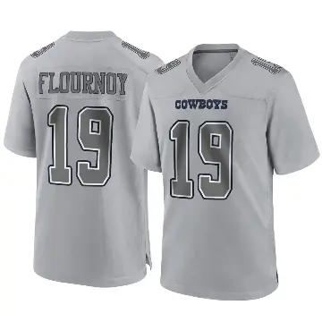 ＃19 Men's Ryan Flournoy Gray Game Dallas Cowboys Atmosphere Fashion Jersey