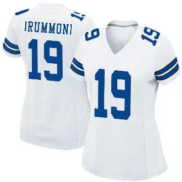 ＃19 Women's Dontario Drummond White Game Dallas Cowboys Jersey