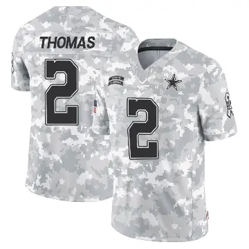 ＃2 Men's Juanyeh Thomas Arctic Camo Limited Dallas Cowboys 2024 Salute to Service Jersey