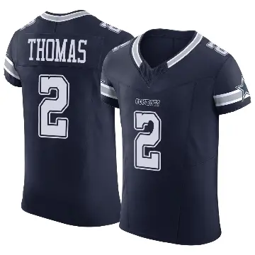 ＃2 Men's Juanyeh Thomas Navy Elite Dallas Cowboys Vapor F.U.S.E. Jersey