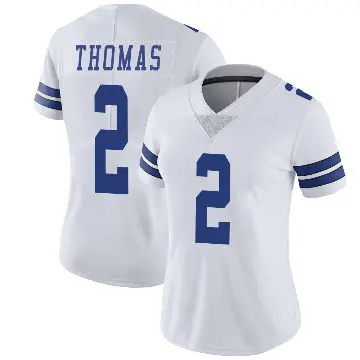 ＃2 Women's Juanyeh Thomas White Limited Dallas Cowboys Vapor Untouchable Jersey