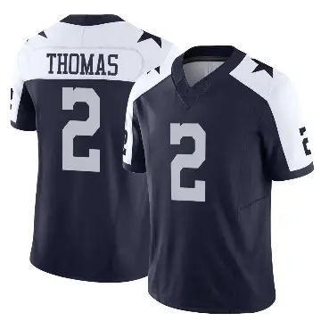 ＃2 Youth Juanyeh Thomas Navy Limited Dallas Cowboys Alternate Vapor F.U.S.E. Jersey