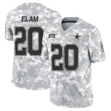 ＃20 Men's Kaiir Elam Arctic Camo Limited Dallas Cowboys 2024 Salute to Service Jersey