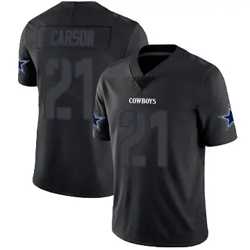 ＃21 Men's Caelen Carson Black Impact Limited Dallas Cowboys Jersey