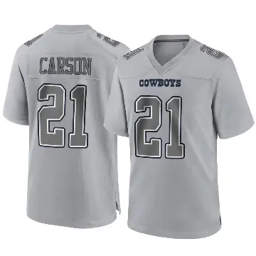 ＃21 Men's Caelen Carson Gray Game Dallas Cowboys Atmosphere Fashion Jersey