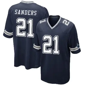 ＃21 Men's Deion Sanders Navy Game Dallas Cowboys Team Color Jersey
