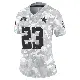 ＃23 Women's Buddy Johnson Arctic Camo Limited Dallas Cowboys 2024 Salute to Service Jersey