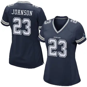 ＃23 Women's Buddy Johnson Navy Game Dallas Cowboys Team Color Jersey