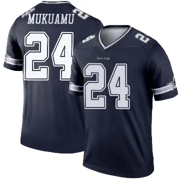 ＃24 Youth Israel Mukuamu Navy Legend Dallas Cowboys Jersey