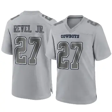 ＃27 Men's Shavon Revel Jr. Gray Game Dallas Cowboys Atmosphere Fashion Jersey