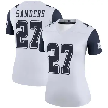 ＃27 Women's Miles Sanders White Legend Dallas Cowboys Color Rush Jersey