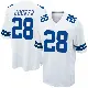 ＃28 Men's Malik Hooker White Game Dallas Cowboys Jersey