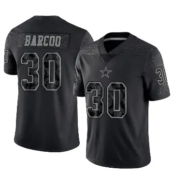 ＃30 Men's Luq Barcoo Black Limited Dallas Cowboys Reflective Jersey