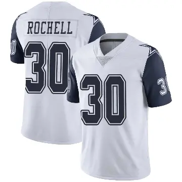 ＃30 Men's Robert Rochell White Limited Dallas Cowboys Color Rush Vapor Untouchable Jersey
