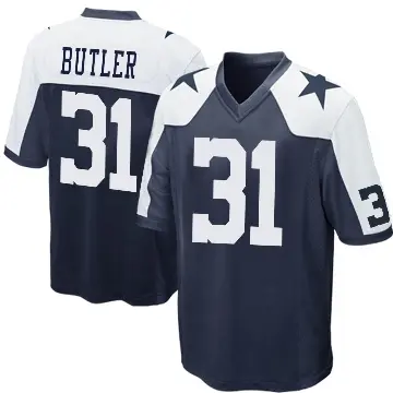 ＃31 Youth Josh Butler Navy Blue Game Dallas Cowboys Throwback Jersey