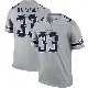 ＃33 Men's Javonte Williams Gray Legend Dallas Cowboys Inverted Jersey