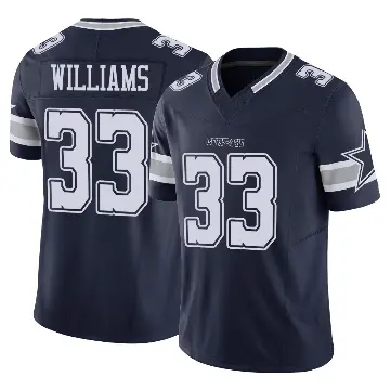 ＃33 Men's Javonte Williams Navy Limited Dallas Cowboys Vapor F.U.S.E. Jersey