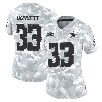 ＃33 Women's Tony Dorsett Arctic Camo Limited Dallas Cowboys 2024 Salute to Service Jersey