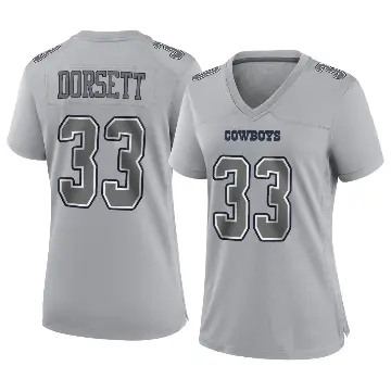 ＃33 Women's Tony Dorsett Gray Game Dallas Cowboys Atmosphere Fashion Jersey